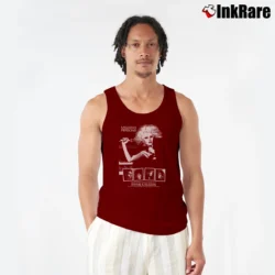 Men’s missing persons rhyme and reason 80s new wave band Tank Top in maroon | Breathable, Active-Friendly Design