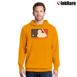 Men’s MLB Major League Baseball Logo Pullover Hoodie in orange | Cozy, Durable, Modern Fit