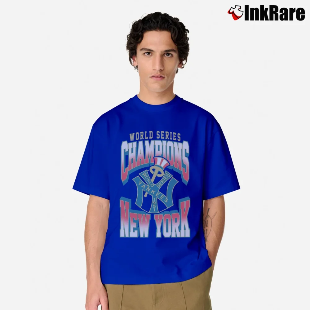 Men’s MLB New York Yankees World Series Champions For Fan Gift Classic T-Shirt in royal blue | Soft, Breathable Everyday Wear