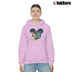 Women’s Mlb Oakland Athletics Trophy Mickey Mouse Cozy Hoodie in light pink | Warm, Structured, Stylish