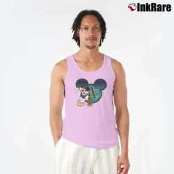 Men’s Mlb Oakland Athletics Trophy Mickey Mouse Tank Top in light pink | Breathable, Active-Friendly Design