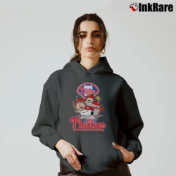 Women’s MLB Philadelphia Phillies Snoopy Charlie Brown Woodstock The Peanuts Movie Baseball Cozy Hoodie in charcoal | Warm, Structured, Stylish