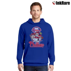 Men’s MLB Philadelphia Phillies Snoopy Charlie Brown Woodstock The Peanuts Movie Baseball Pullover Hoodie in royal blue | Cozy, Durable, Modern Fit