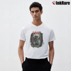 Men’s MM6 Maison Margiela Mascot V-Neck Tee in white | Sharp, Breathable, Everyday Staple