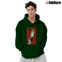 Men’s mo salah the egyptian king for Liverpool Fans and Soccer Lovers Pullover Hoodie in forest green | Cozy, Durable, Modern Fit