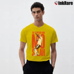 Men’s mo salah the egyptian king for Liverpool Fans and Soccer Lovers V-Neck Tee in yellow | Sharp, Breathable, Everyday Staple