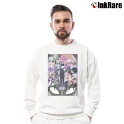 Men’s Mob Psycho 100 Anime Poster Crewneck Sweatshirt in white | Cozy Fabric, Clean Style