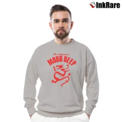 Men’s Mobb Deep With Dragon Graphic Crewneck Sweatshirt in sport grey | Cozy Fabric, Clean Style