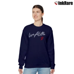 Women’s Moe Sargi Heart Brush Logo Graphic Relaxed Sweatshirt in navy | Soft, Laid-Back Vibe