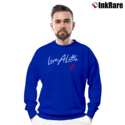 Men’s Moe Sargi Heart Brush Logo Graphic Crewneck Sweatshirt in royal blue | Cozy Fabric, Clean Style