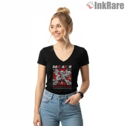 Momo Ayase And Okarun Battle Of The Occult Anime Shirt on black v-neck shirt for women graphic tee