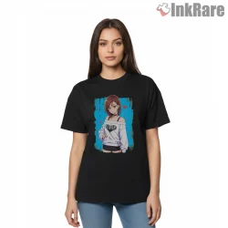 Momo Ayase Casual Anime Street Style Shirt on black short sleeve shirt for women graphic tee