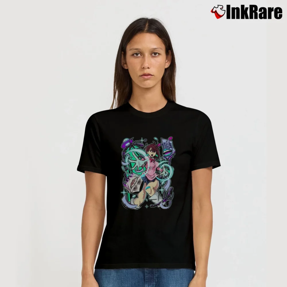 Women’s Momo Ayase Dandadan T-Shirt in black | Soft, Flattering Fit