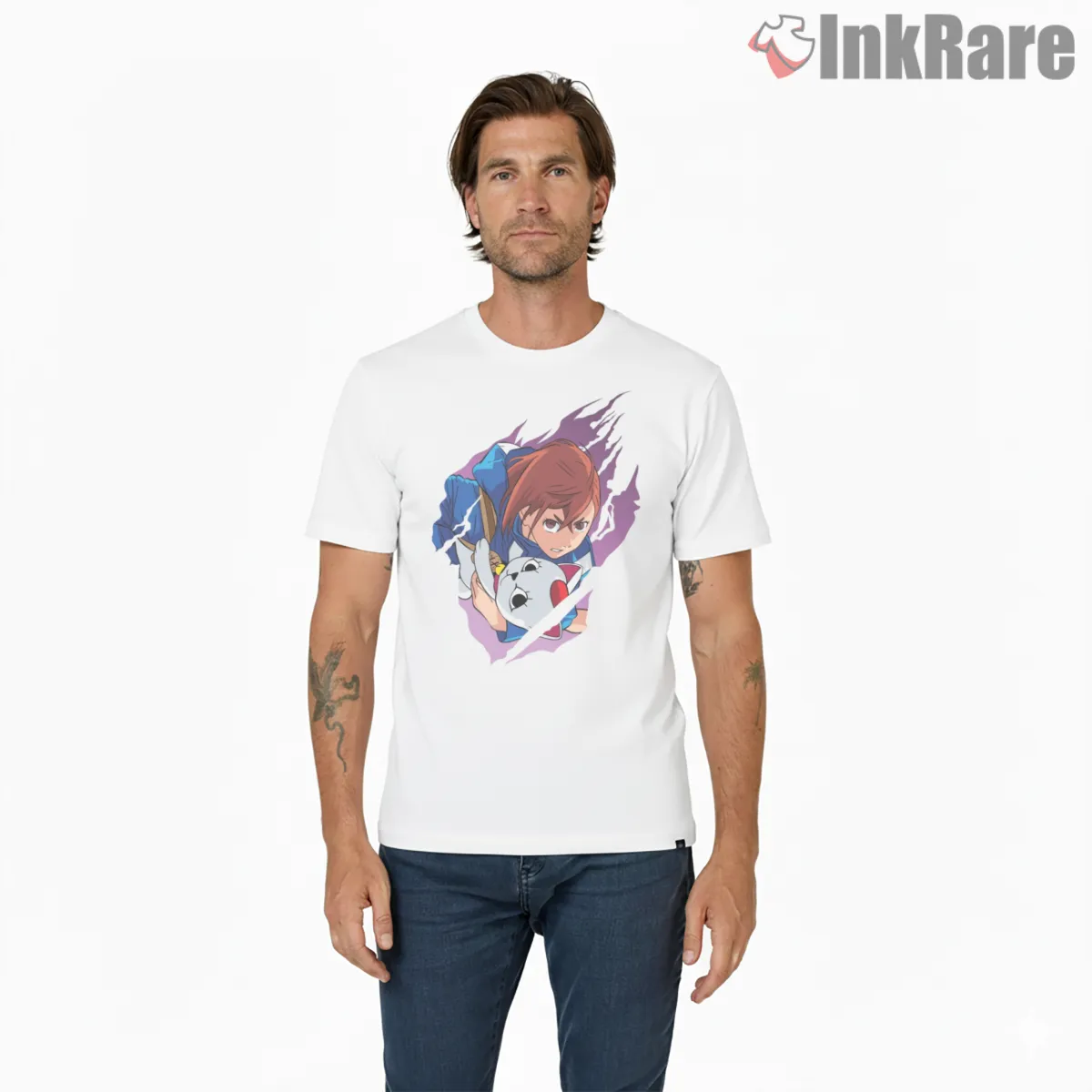 Momo Ayase Psychic Action Anime Dandadan Short Sleeve White Momo Ayase Psychic Action Anime Dandadan Shirt on white short sleeve shirt for men graphic tee