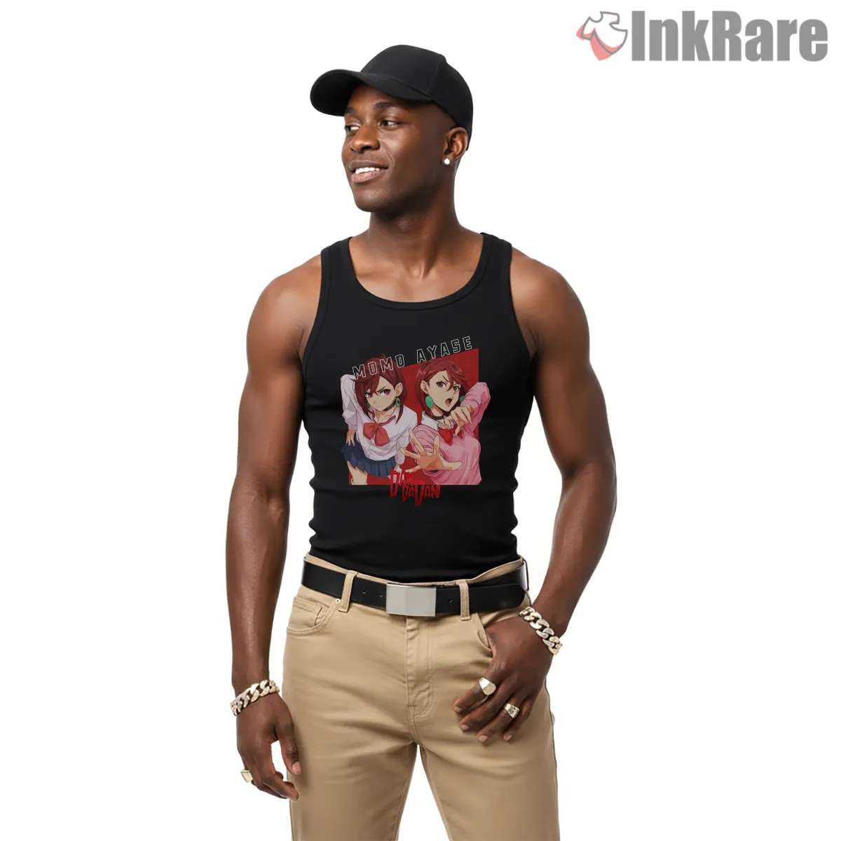 Momo Ayase Psychic Duo Anime Power Tank Top Black Momo Ayase Psychic Duo Anime Power Shirt on black tank top for men graphic tee
