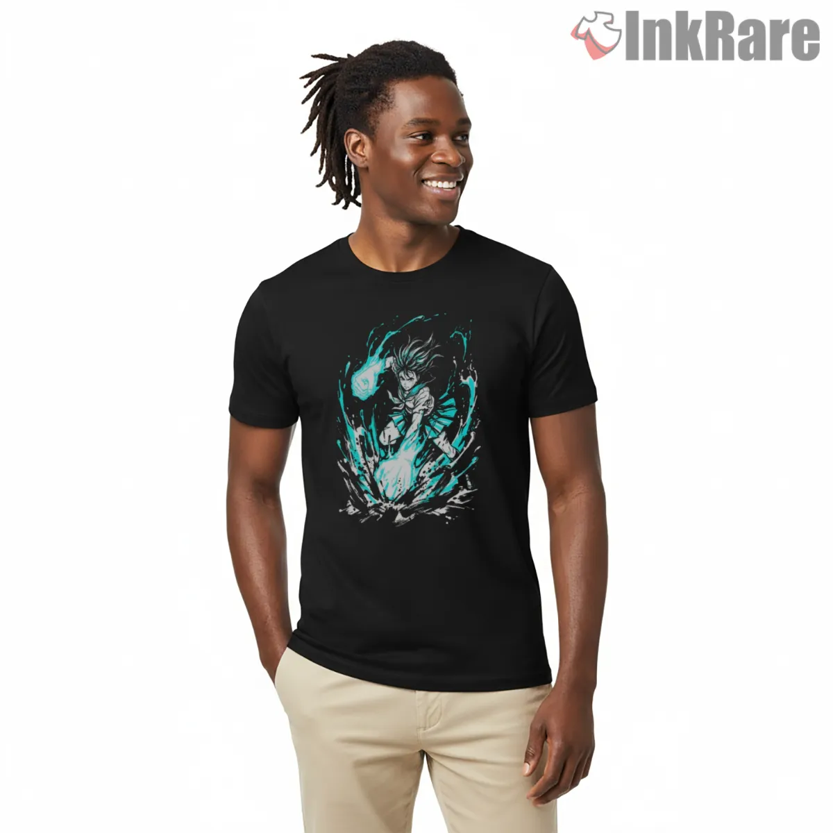 Momo Ayase Psychic Spirit Burst Anime Short Sleeve Black Momo Ayase Psychic Spirit Burst Anime Shirt on black short sleeve shirt for men graphic tee