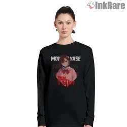 Momo Ayase Retro Anime Character Poster Shirt on black long sleeve shirt for women graphic tee