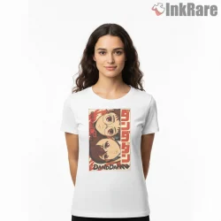 Momo Ayase Retro Manga Panel Dandadan Shirt on white short sleeve shirt for women graphic tee