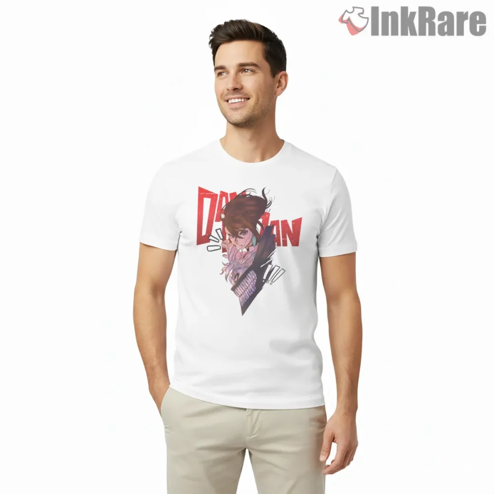 Momo Ayase Sketch Style Dandadan Anime Shirt on white short sleeve shirt for men graphic tee