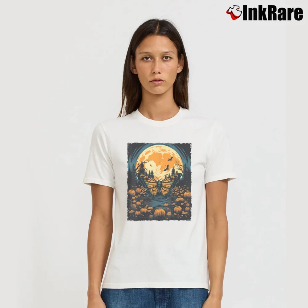 Women’s Monarch Butterfly Halloween T-Shirt in white | Soft, Flattering Fit