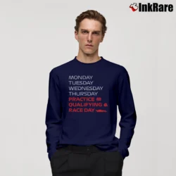 Men’s Monday Tuesday Wednesday Thursday Practice Qualifying Long-Sleeve Shirt in navy | Sleek, Lightweight, Year-Round Wear