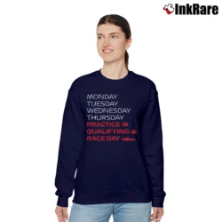 Women’s Monday Tuesday Wednesday Thursday Practice Qualifying Relaxed Sweatshirt in navy | Soft, Laid-Back Vibe