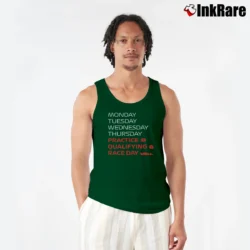 Men’s Monday Tuesday Wednesday Thursday Practice Qualifying Tank Top in forest green | Breathable, Active-Friendly Design