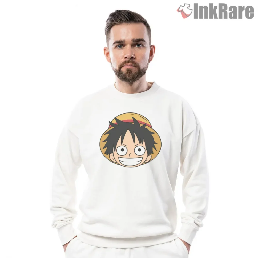 Monkey D Luffy Cute Straw Hat Chibi Anime Shirt on graphic shirt for men graphic tee