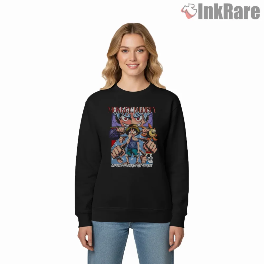 Monkey D Luffy Straw Hat Captain Anime Shirt on graphic shirt for women graphic tee