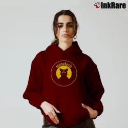 Women’s Monolord Evil Cat Black Cozy Hoodie in maroon | Warm, Structured, Stylish