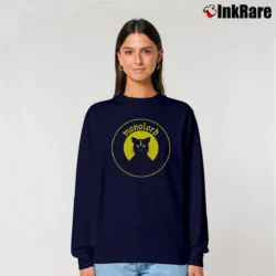 Women’s Monolord Evil Cat Black Relaxed Sweatshirt in navy | Soft, Laid-Back Vibe