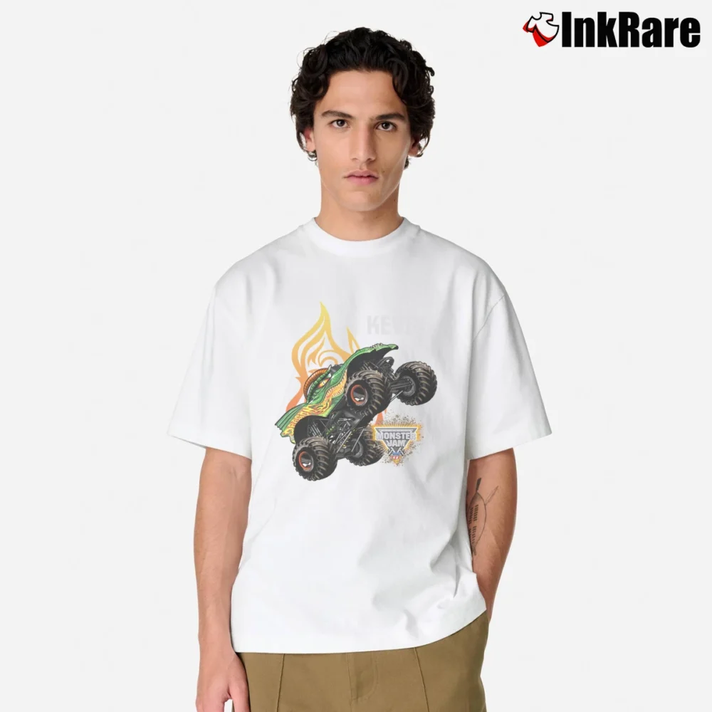 Men’s Monster Jam Dragon Steals The Show Graphic Classic T-Shirt in white | Soft, Breathable Everyday Wear
