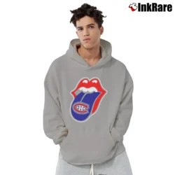 Men’s Montreal Canadiens Rolling Stones Logo Pullover Hoodie in sport grey | Cozy, Durable, Modern Fit