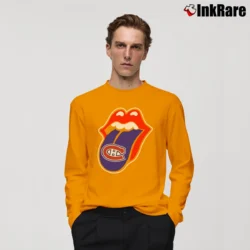 Men’s Montreal Canadiens Rolling Stones Logo Long-Sleeve Shirt in orange | Sleek, Lightweight, Year-Round Wear