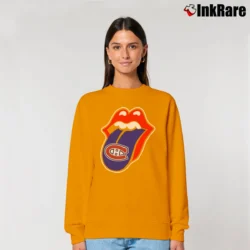 Women’s Montreal Canadiens Rolling Stones Logo Relaxed Sweatshirt in orange | Soft, Laid-Back Vibe