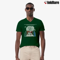 Men’s Monty Python 1980 Hollywood Promo V-Neck Tee in forest green | Sharp, Breathable, Everyday Staple