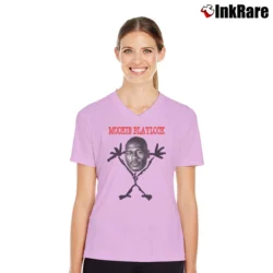Women’s Mookie Blaylock Funny V-Neck Tee in light pink | Chic Neckline, Soft Texture