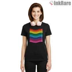 Moon Guardian Pride Spectrum Shirt on black short sleeve shirt for women graphic tee