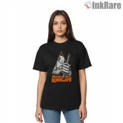 Moon Knight Misterwork Style Triangle Poster Shirt on black short sleeve shirt for women graphic tee