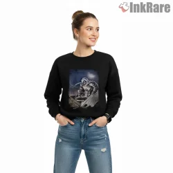 Moon Knight Rooftop Vigilante Gothic Art Shirt on graphic shirt for women graphic tee