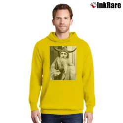 Men’s moondog sandalwood avant garde jazz Pullover Hoodie in yellow | Cozy, Durable, Modern Fit