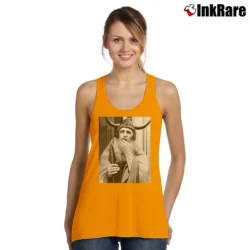 Women’s moondog sandalwood avant garde jazz Tank Top in orange | Lightweight, Movement-Friendly