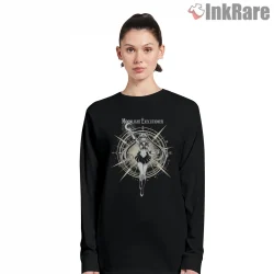 Moonlight Executioner Dark Fantasy Anime Shirt on black long sleeve shirt for women graphic tee