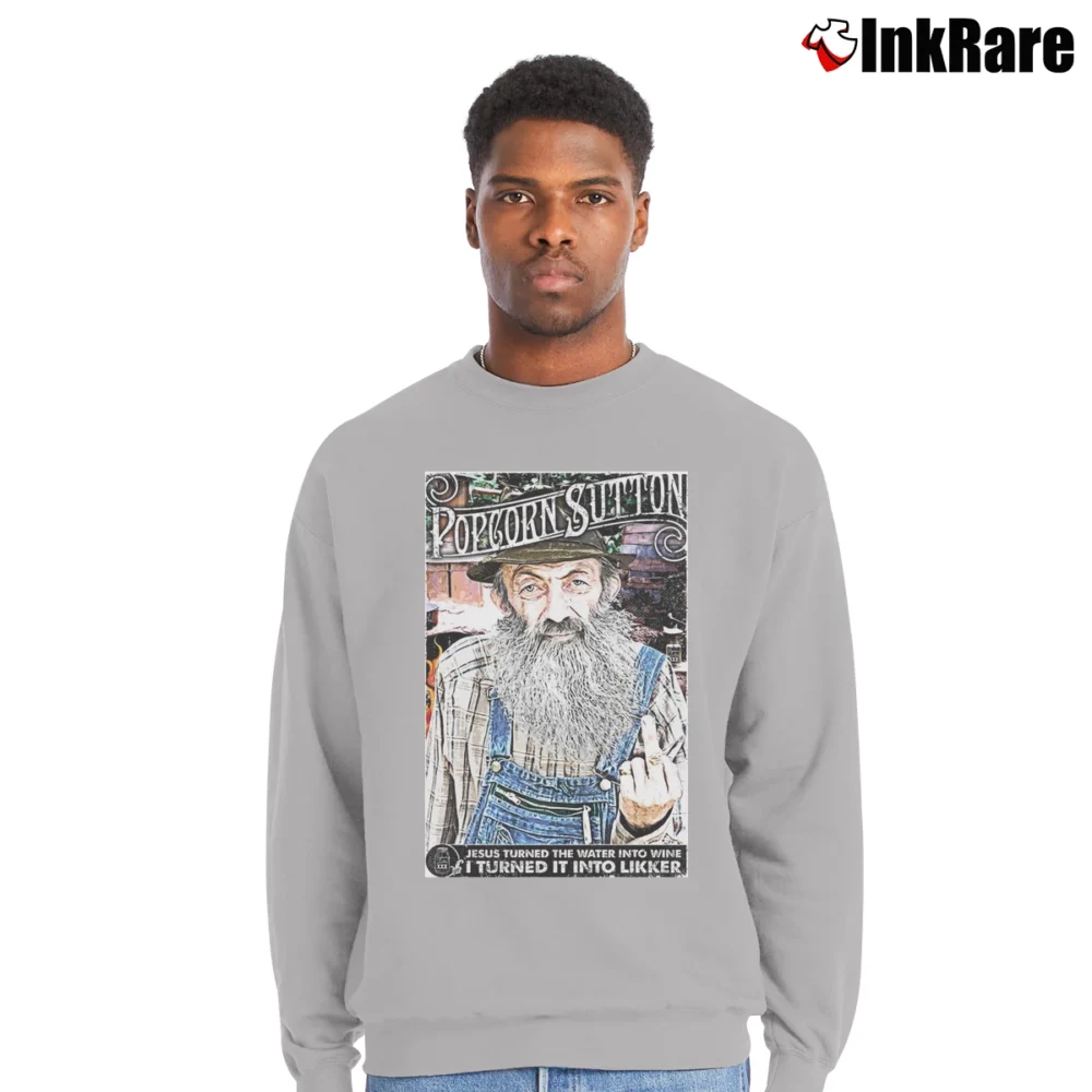 Men’s Moonshine Popcorn Sutton Crewneck Sweatshirt in sport grey | Cozy Fabric, Clean Style