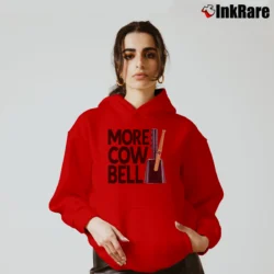 Women’s more cowbell snl funny sketch comedy Cozy Hoodie in red | Warm, Structured, Stylish
