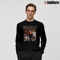 Men’s morgan wallen vintage retro country music Long-Sleeve Shirt in black | Sleek, Lightweight, Year-Round Wear