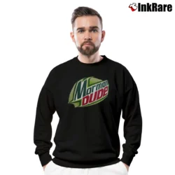Men’s Mormon Dude 1912 Vintage Graphic Crewneck Sweatshirt in black | Cozy Fabric, Clean Style