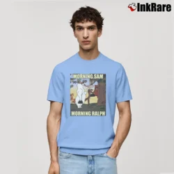 Men’s Morning Sam Ralph Looney Tunes Classic T-Shirt in light blue | Soft, Breathable Everyday Wear