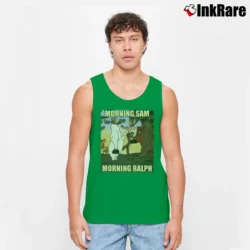 Men’s Morning Sam Ralph Looney Tunes Tank Top in irish green | Breathable, Active-Friendly Design