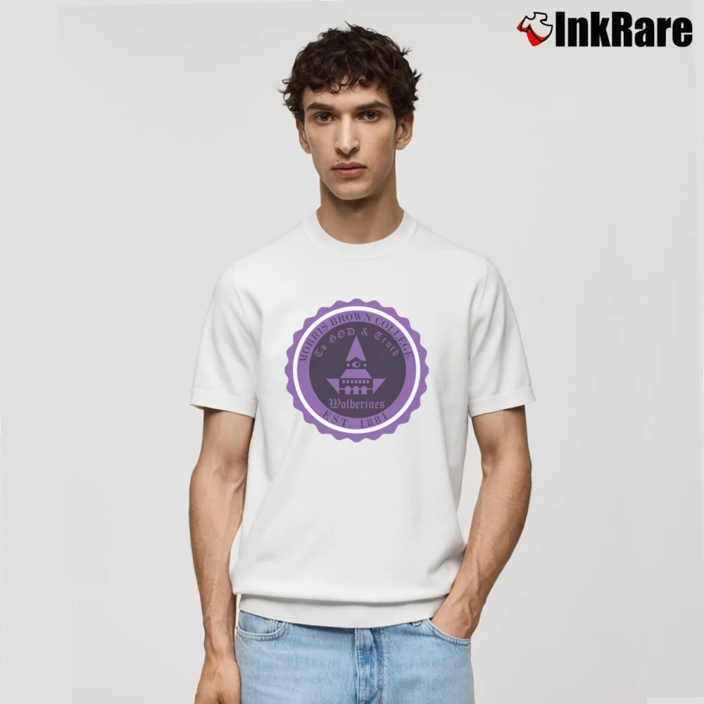 Men’s Morris Brown College Wolverines Classic T-Shirt in white | Soft, Breathable Everyday Wear